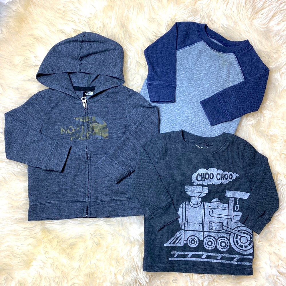 ✨3️⃣✨ •the north face• {long sleeve} tee-shirt hoodie & two thermals